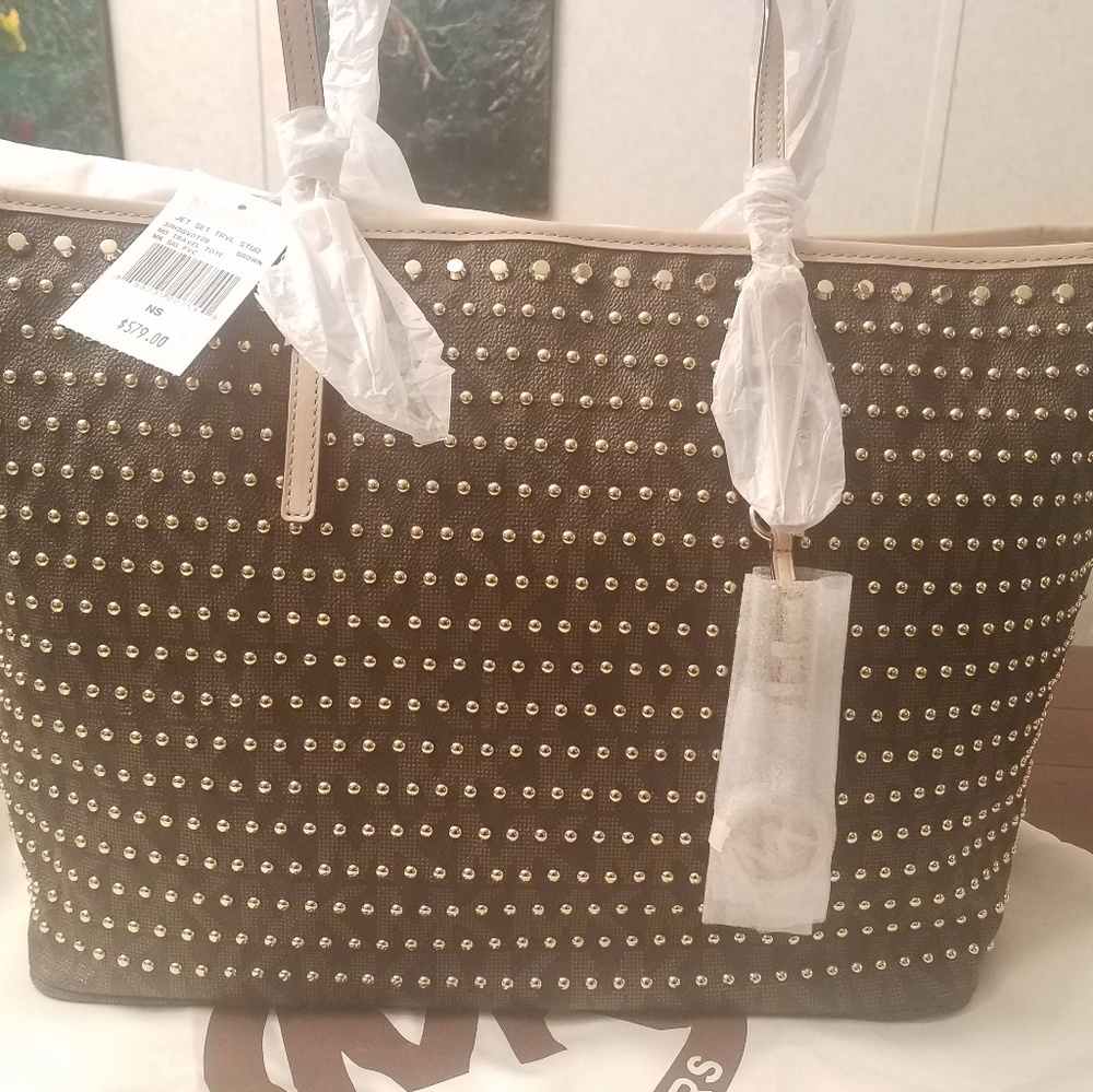 Michael Kors Jet Set Travel Studded Tote